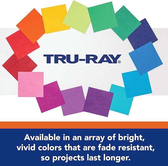 Tru-Ray® Heavyweight Construction Paper, Gray, 12" x 18", 50 Sheets