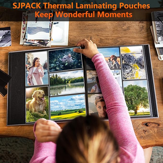 SJPACK Thermal Laminating Pouches, 9 x 11.5 Inches Laminating Sheets, 3 mil Thick Laminate Sheets, 4000 Pack,Clear