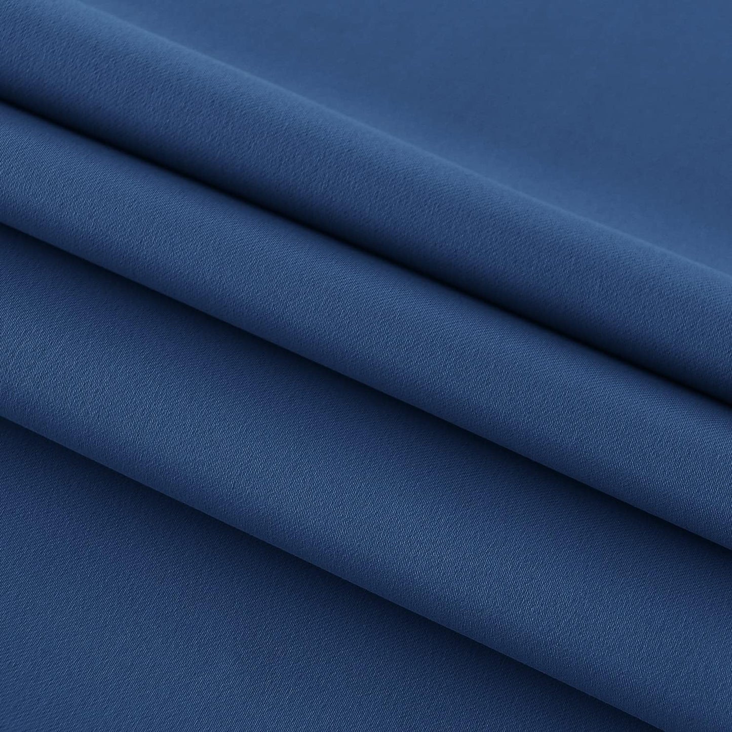 DWCN French Door Curtains – Rod Pocket Thermal Blackout Curtain for Window/Patio Doors/Doorways/Classroom/Kitchen for Privacy, 25W by 40L Inches, 1 Panel with Tieback, Classic Blue