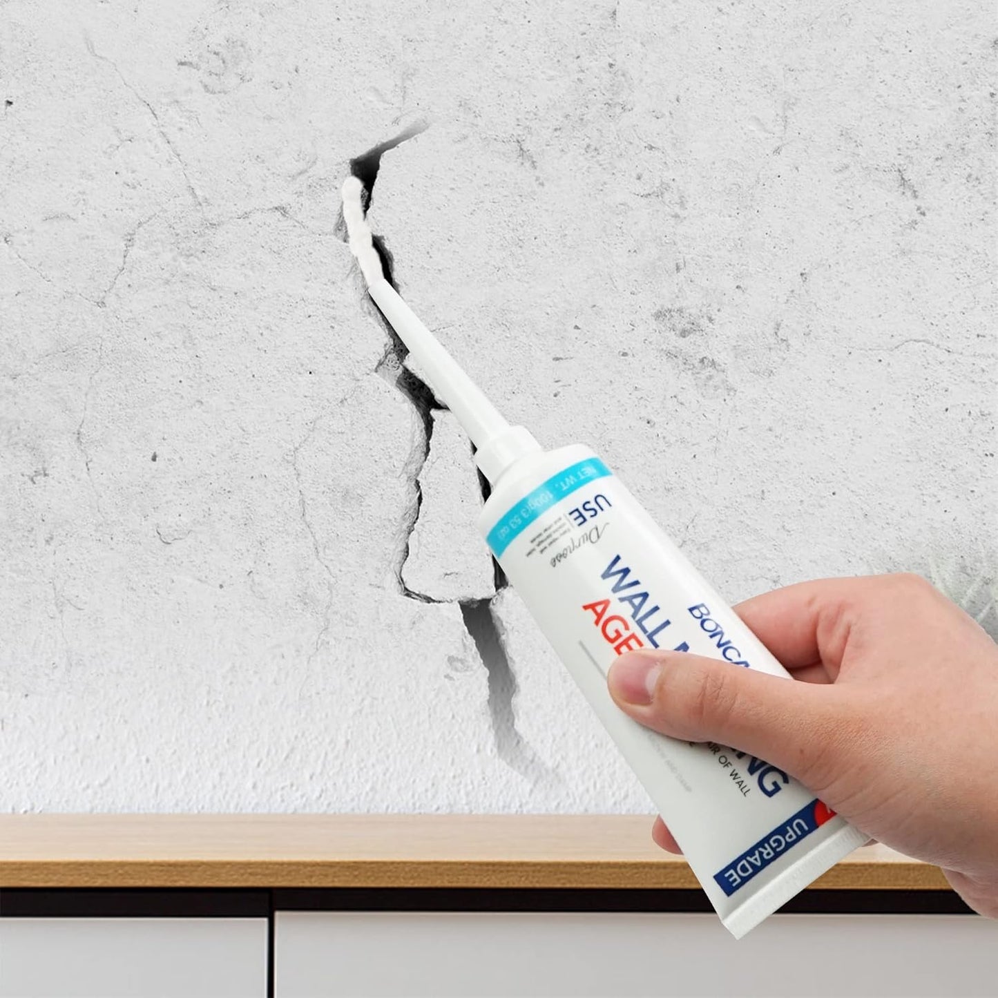 Drywall Repair Kit,2 Pack Wall Mending Agent,Wall Spackle with Scraper, Wall Surface Hole Fill Quick and Easy Solution
