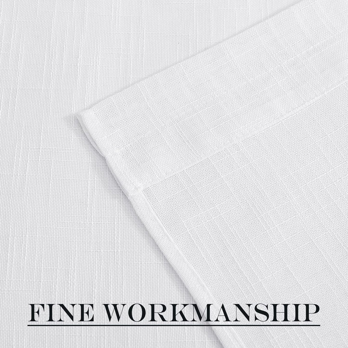 NICETOWN French Door Curtains for Sliding Glass, 80 inch Long Curtains for Living Room Bedroom Window Cover Half Privacy Semi Sheer Front Panels for Back Door Window, 1 PC, White, 26" Wide