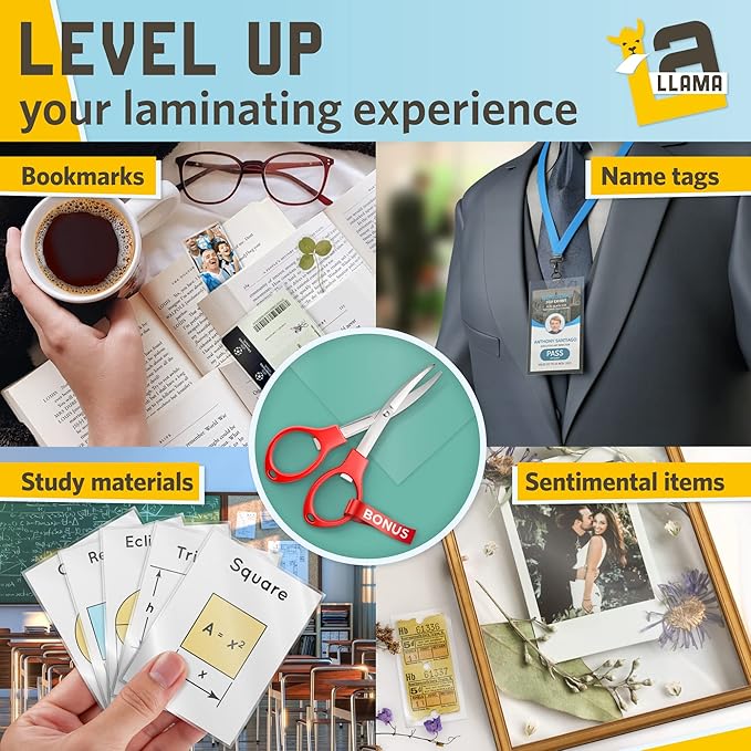 Matte Thermal Laminating Pouches, Matte Finish, 9 x 11.5 Inches 5 MIL Thickness, 30 Pack, Fitted for Letter Size Laminating Sheets 8.5 x 11