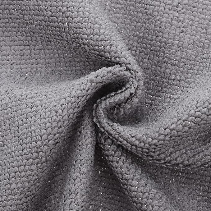 Reusable Microfiber Cleaning Cloth Roll Square Absorbent Towels for Kitchen Car Home Garage Washable Multipurpose Rags in Gray