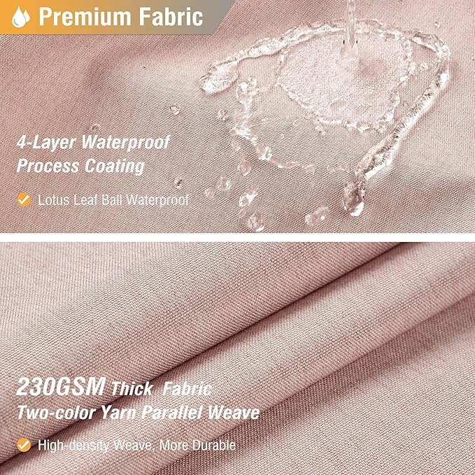 BTTN 78 Inch Long Shower Curtain - Linen Textured Heavy Duty Fabric Shower Curtain Set with 12 Plastic Hooks, Wrinkle Free, Machine Washable, Modern Bath Curtains for Bathroom, 72x78, Blush/Light Pink