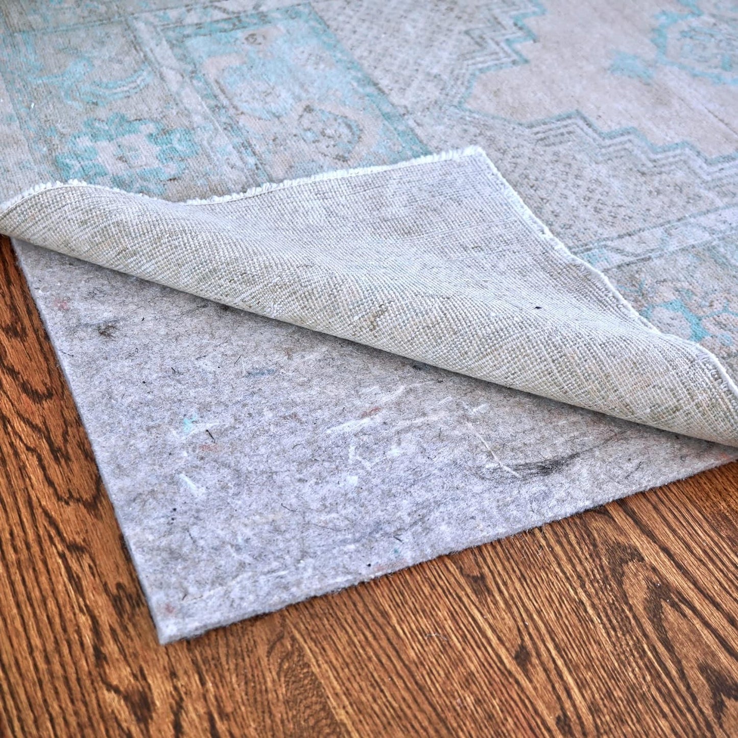 RUGPADUSA - Dual Surface - 10'x12' - 1/8" Thick - Felt + Rubber - Non-Slip Backing Rug Pad - Adds Low-Profile Comfort and Protection