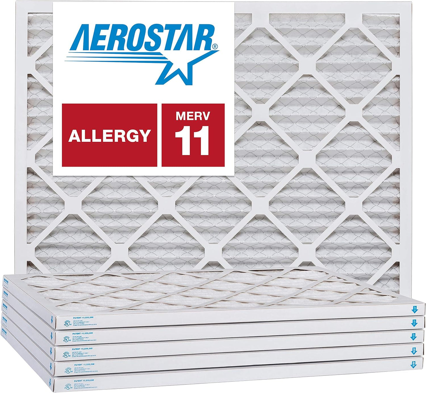 Aerostar 22x28x1 MERV 11, Pleated Air Filter, 22x28x1, Box of 6, Made in the USA