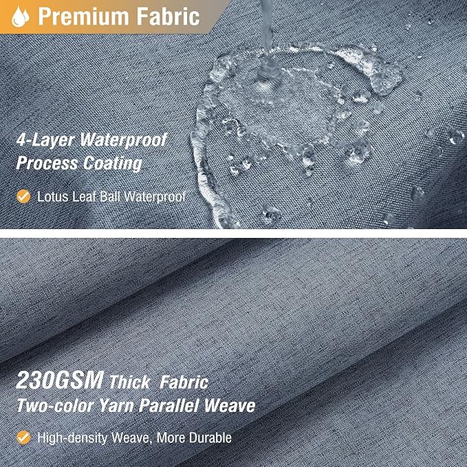 BTTN 96 Inch Extra Long Shower Curtain - Linen Textured Heavy Duty Tall Fabric Shower Curtain Set with 12 Plastic Hooks, Large Simple Neutral Cloth Shower Curtains for Bathroom, 72x96 Inch, Blue Gray