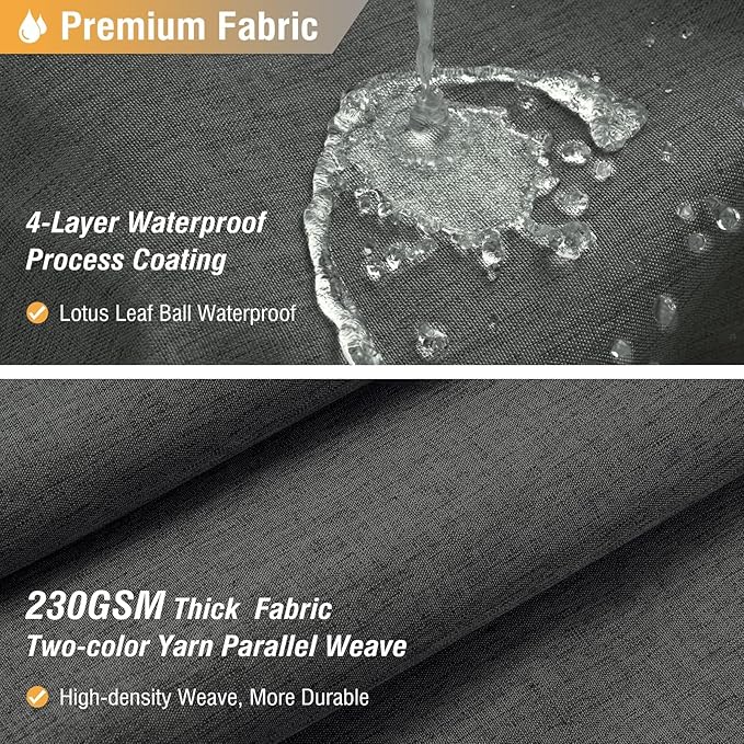 BTTN Stall Fabric Shower Curtain, 54x78 Inch Long Linen Cloth Heavy Duty Thick Shower Curtain Set with 10 Plastic Hooks, Hotel Spa Weighted Waterproof Neutral Bath Curtains for Bathroom, Charcoal Grey
