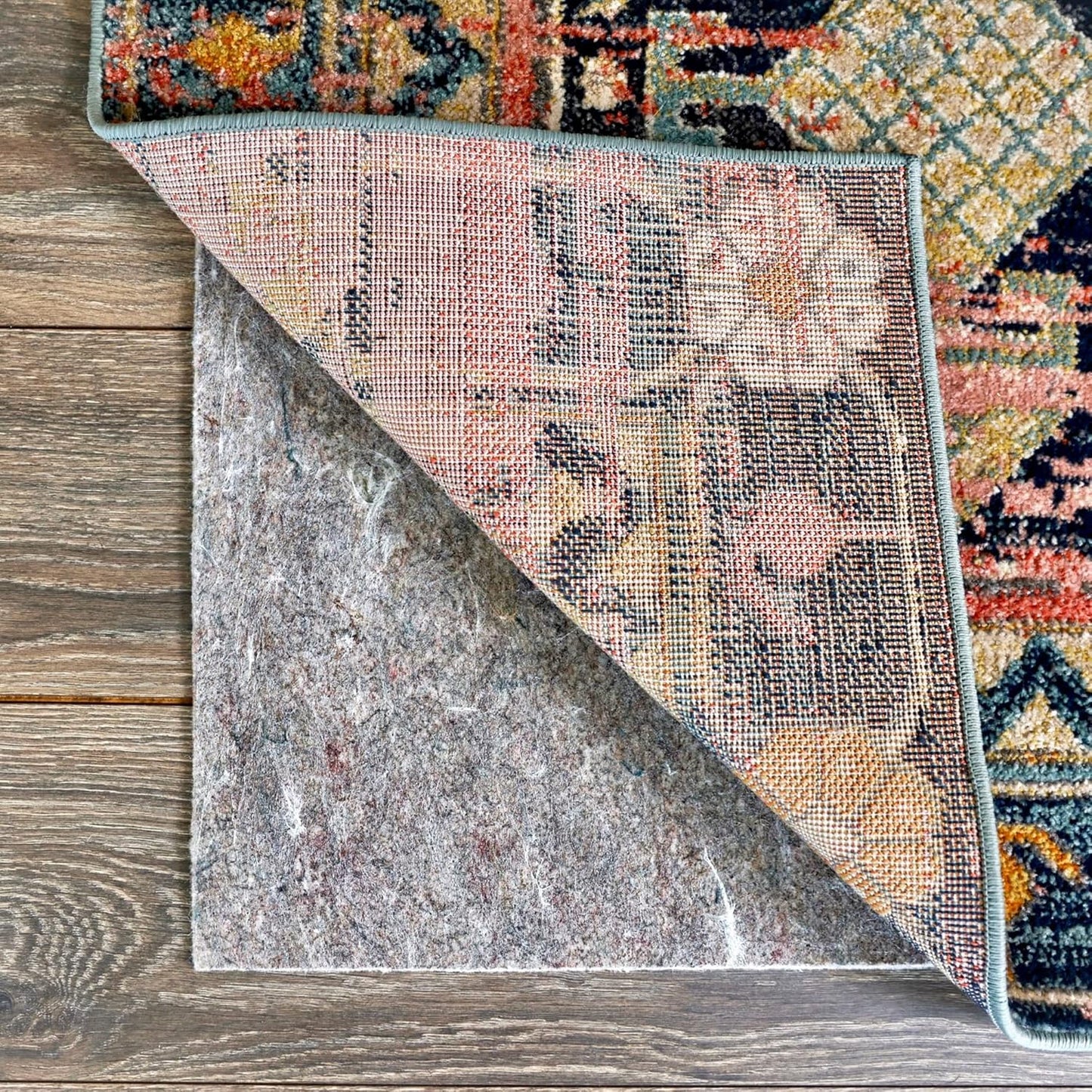 RUGPADUSA - Dual Surface - 2'x6' - 1/8" Thick - Felt + Rubber - Non-Slip Backing Rug Pad - Adds Low-Profile Comfort and Protection