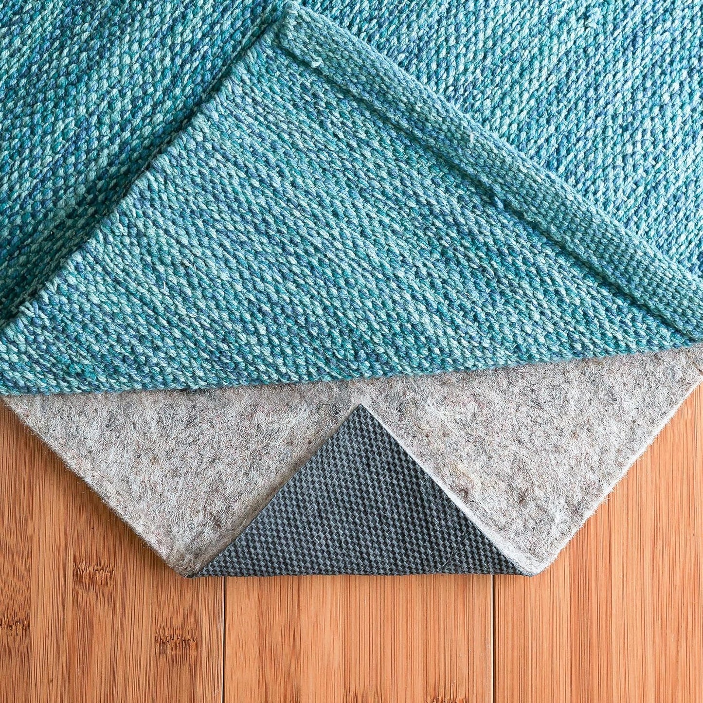 RUGPADUSA - Dual Surface - 10'x12' - 1/8" Thick - Felt + Rubber - Non-Slip Backing Rug Pad - Adds Low-Profile Comfort and Protection